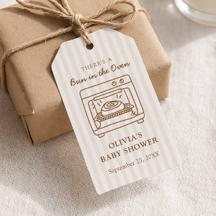 Stripe Bun in the Oven Favor Tag