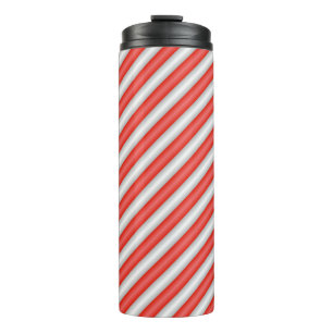 Stripe candy pattern thermal tumbler