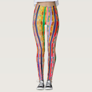 Stripe Colours Abstract Leggings