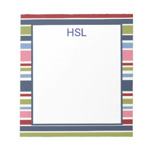Stripe Deep Hues Notepad
