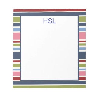 Stripe Deep Hues Notepad