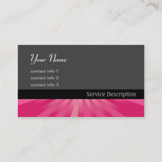 Stripe Glow Envelope Pink Business Card