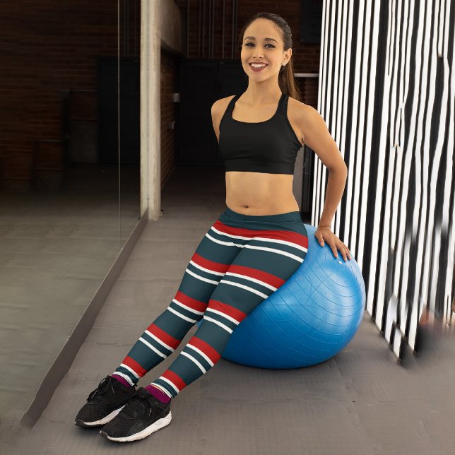 Stripe Ladies Capri Leggings (Creator Uploaded)