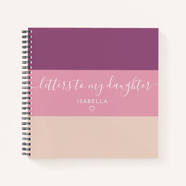 Stripe Letters to My Daughter Keepsake Journal (Front)