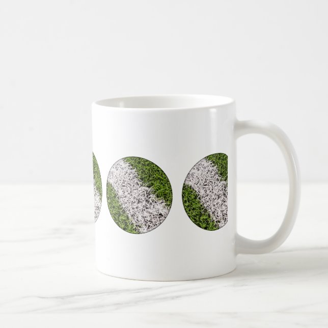 Stripe on grass coffee mug (Right)