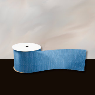 Stripe Pattern Blue Ribbon Satin Ribbon