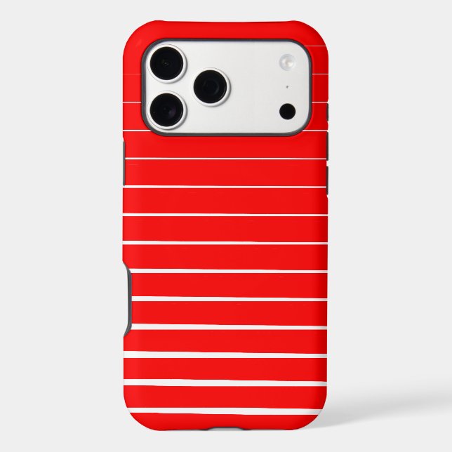 Stripe Pattern Design in Red and White (Back)