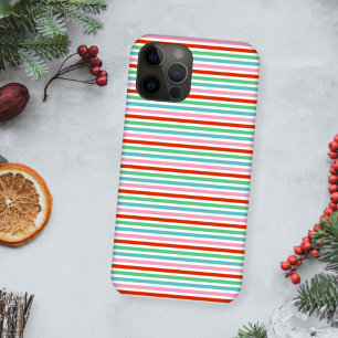 Stripe Pattern   Modern Colourful Christmas Cheer iPhone 16 Pro Case