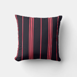 Stripe pattern with navy blue, white and red verti cushion