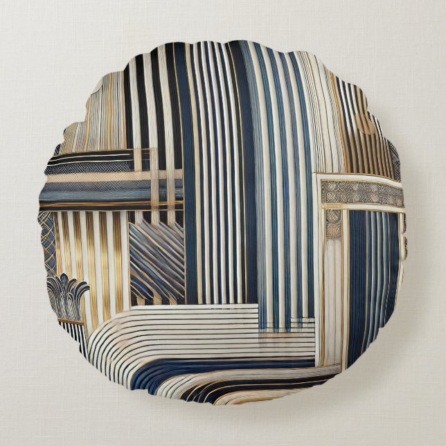 Stripe Patterns Round Cushion (Front)