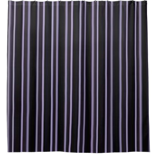 Stripe purple black showercurtain shower curtain (Front)