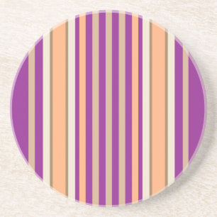 Stripe Series---Purple & Tan coaster