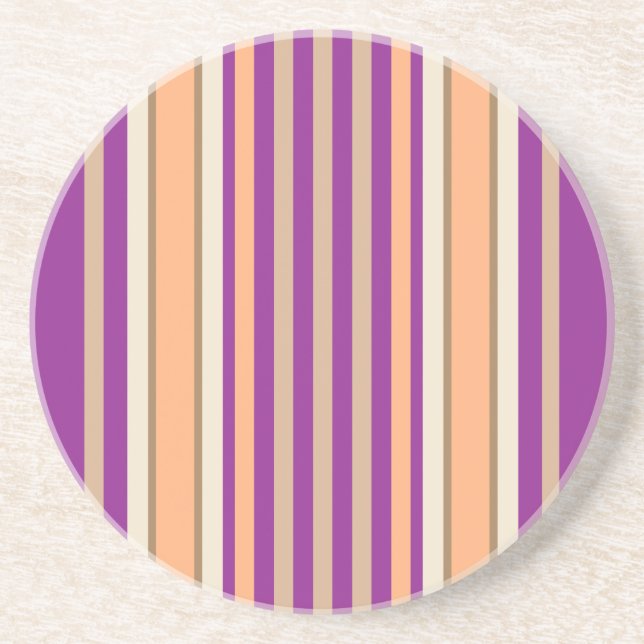 Stripe Series---Purple & Tan coaster (Front)