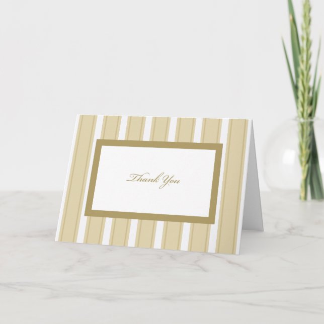 Stripe Sympathy or Funeral Thank You Card (Front)