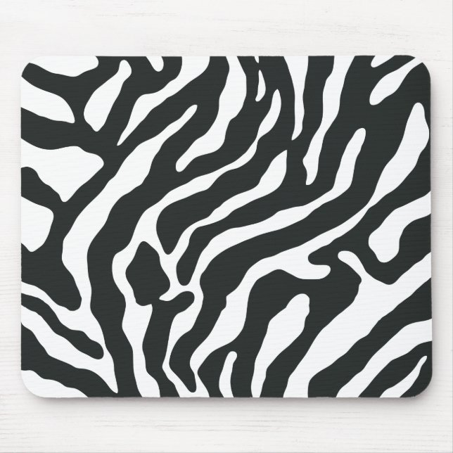 Stripe Zebra Print Reto Mouse Pads (Front)