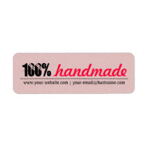 Striped 100% Handmade Tag