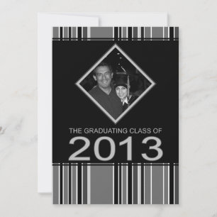 striped 2013 graduation announcement