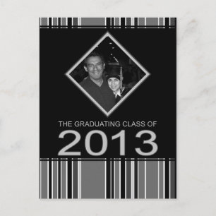 striped 2013 graduation announcement