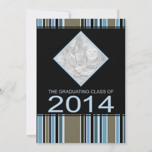 striped 2013 graduation announcement