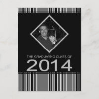 striped 2014 graduation announcement