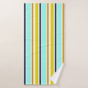 Striped abstract background with color stripes. Vi Bath Towel