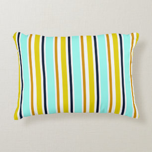 Striped abstract background with color stripes. Vi Decorative Cushion