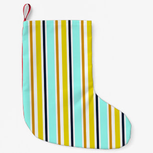Striped abstract background with color stripes. Vi Small Christmas Stocking