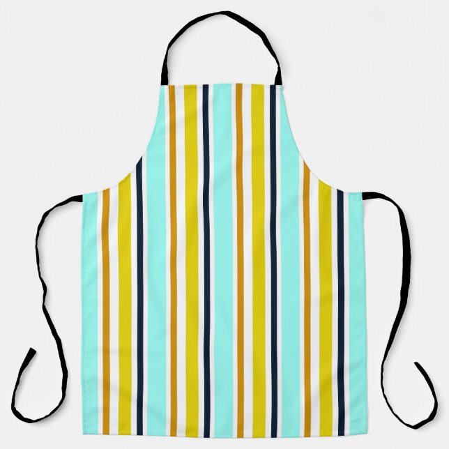 Striped abstract background with colour stripes. V Apron (Front)