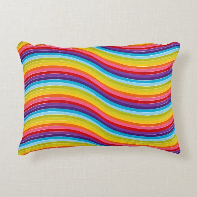 Striped Abstract Decorative Cushion (Front)