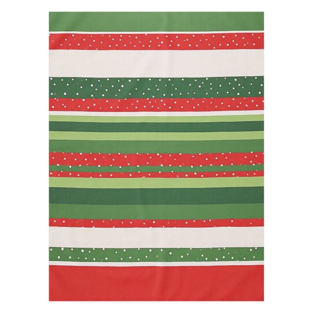 Striped Abstract Modern Geometric Kitchen & Dining Tablecloth (Front)