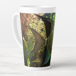 Striped altum angelfish latte mug