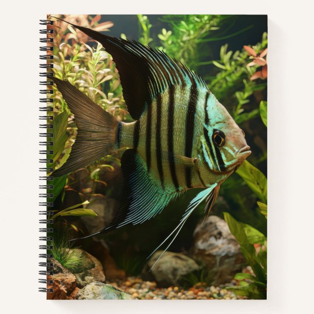 Striped altum angelfish  notebook (Front)