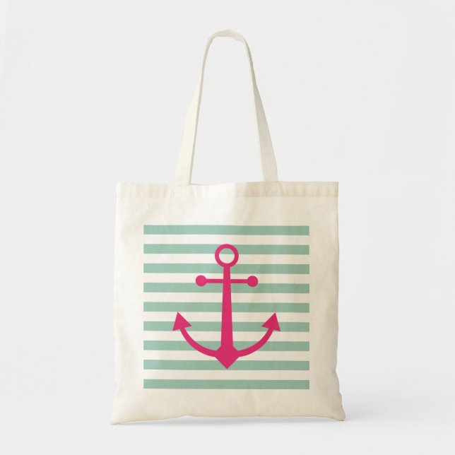 Striped anchor tote bag (Front)