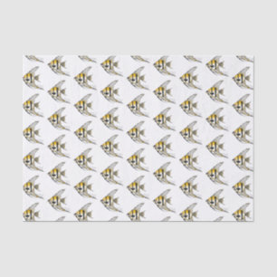 Striped angelfish cartoon illustration tissue paper