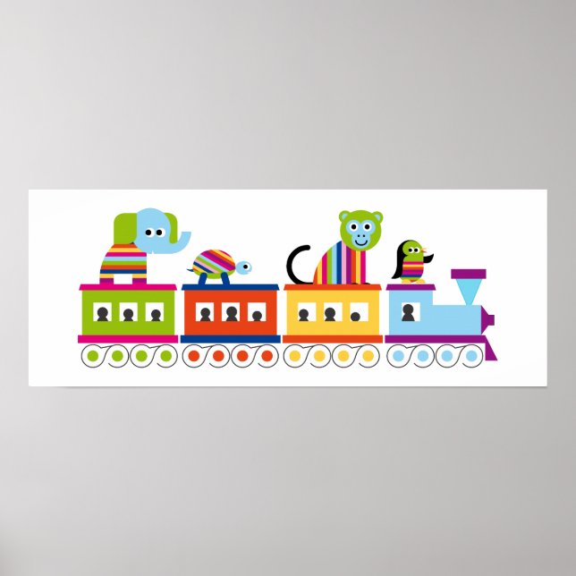Striped Animal Train Poster (Front)