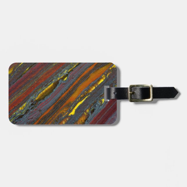 Striped Australian Tiger Eye Luggage Tag (Front Horizontal)