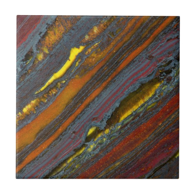 Striped Australian Tiger Eye Tile (Front)