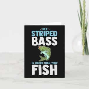 Striped B Fishing Funny Fish Atlantic Rockfish Card