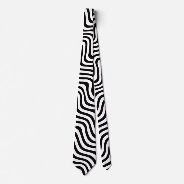 Striped B&W  Tie (Front)