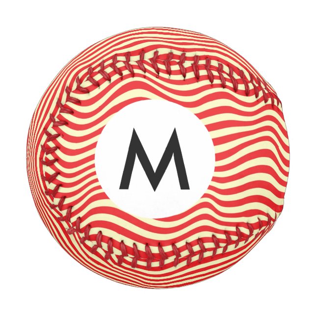 Striped background baseball (Front Left)