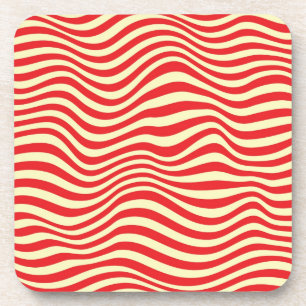 Striped background coaster