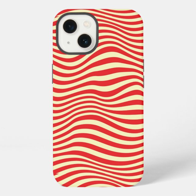 Striped background iPhone case (Back)