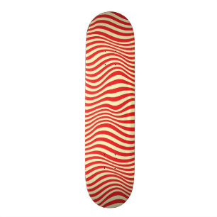 Striped background skateboard