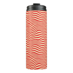 Striped background thermal tumbler