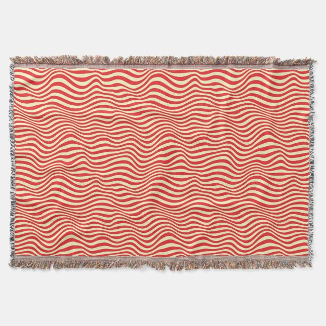 Striped background throw blanket (Front)