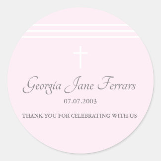Striped baptism sticker