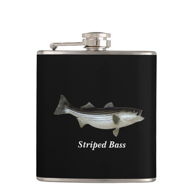 Striped Bass Hip Flask (Front)