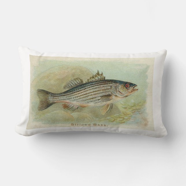 Striped Bass Lumbar Cushion (Front)