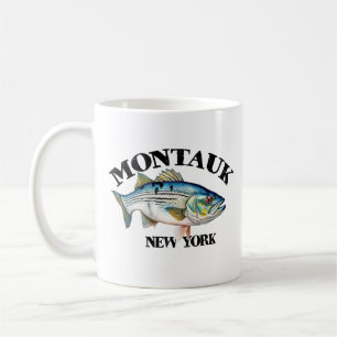 Striped Bass Montauk New York Surfcasting Angler Coffee Mug