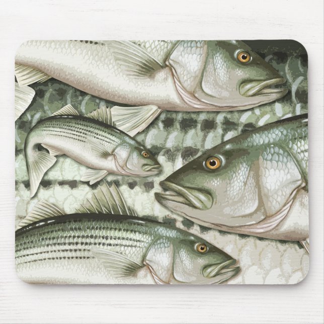 Striped Bass (Striper) Mouse Pad (Front)